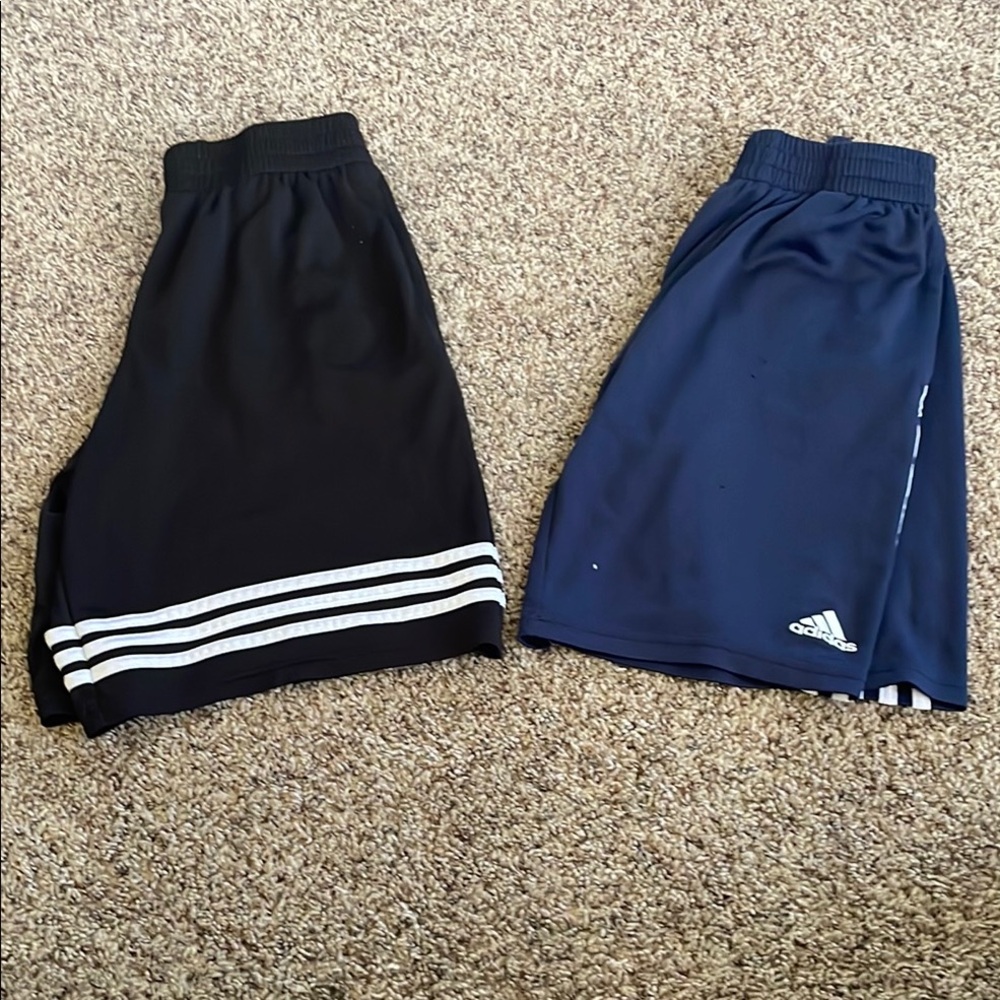 Adidas Kids Black and Blue Shorts Set